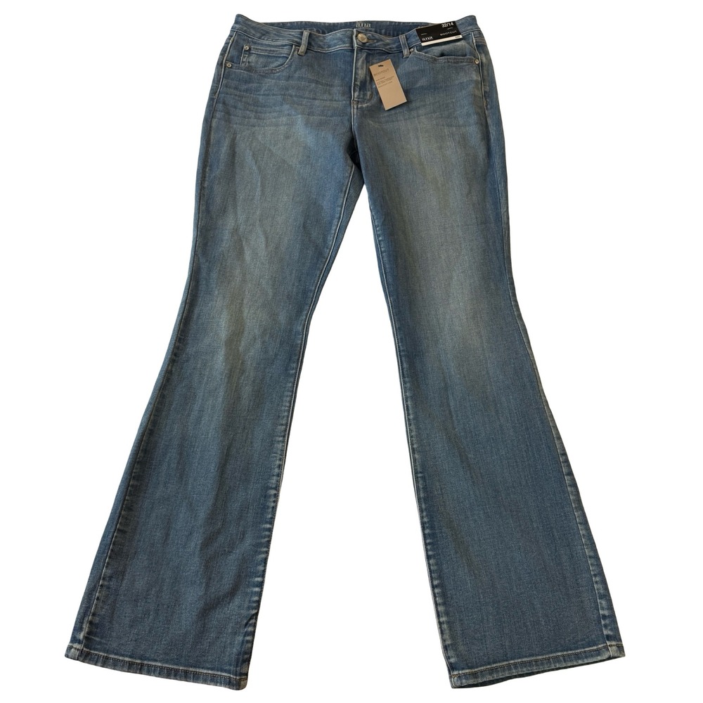 ana A New Approach Womens Bootcut Jeans Blue Mid-Rise Size 32/14 New With Tags